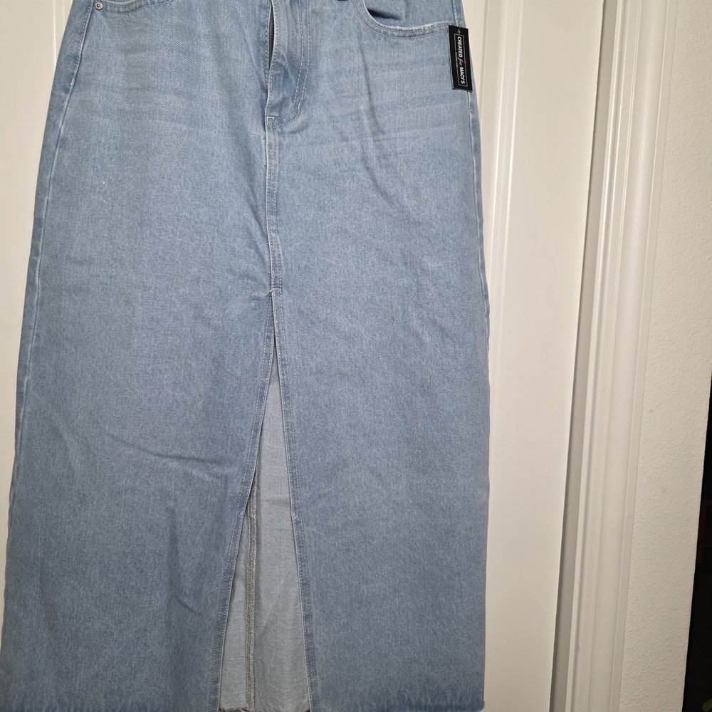 Light Blue Denim Skirt